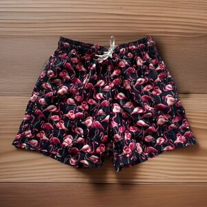Trunks Mens Flamingo Print Swim Shorts Elastic Waist Size M (131)